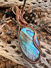 Load image into Gallery viewer, Reserved for Denise a Abalone Wire wrapped pendent