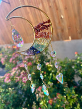 Load image into Gallery viewer, RESERVED FOR NANCY H Chakra Gem moon Suncatcher