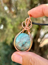 Load image into Gallery viewer, Reserved for Nina b Amazonite Wire Wrapped Pendent Necklace
