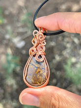 Load image into Gallery viewer, Reserved for Rene r Australian Boulder opal Wire Wrapped Pendent Necklaces