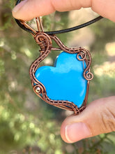 Load image into Gallery viewer, Magnesite with hematite gem accent wire wrapped pendant necklace