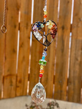 Load image into Gallery viewer, Reserved for Jill d Chakra gemstone suncatcher / rear view mirror charm