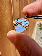 Load image into Gallery viewer, Reserved for Andrea b Moonstone Wire Wrapped Pendent Necklace
