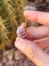 Load image into Gallery viewer, Amethyst moon mini wire wrapped pendant necklace