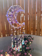 Load image into Gallery viewer, Reserved for Taylor c XXL Amethyst Tree of Life Moon Sun catcher / wall hanging