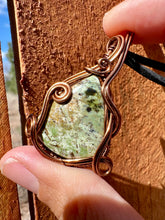 Load image into Gallery viewer, Reserved for Kelli o Chrome Chalcedony Wire Wrapped Pendent Necklace