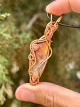 Load image into Gallery viewer, Rosetta Jasper + Rhodonite gem accents wire wrapped pendant necklace