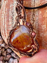 Load image into Gallery viewer, Reserved for Lisa t Carnelian with inclusions Wire Wrapped Pendent Necklace