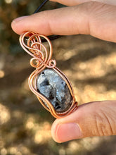 Load image into Gallery viewer, Reserved for Marissa l Larvikite Wire wrapped pendent necklace