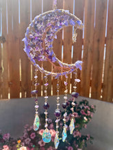 Load image into Gallery viewer, Reserved for Taylor c XXL Amethyst Tree of Life Moon Sun catcher / wall hanging