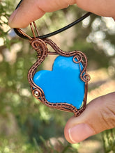 Load image into Gallery viewer, Magnesite with hematite gem accent wire wrapped pendant necklace