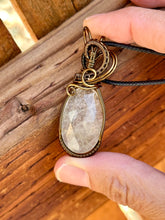 Load image into Gallery viewer, Reserved for Lacey j DESIGNER CAB Faceted golden rutile quartz wire wrapped pendant