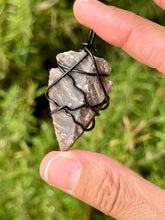 Load image into Gallery viewer, Jasper arrowhead wire wrapped pendant necklace