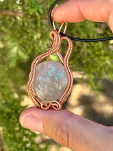 Load image into Gallery viewer, ARTISAN CAB (positive rocks) Confetti Chrysocolla wire wrapped pendant necklace