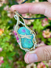 Load image into Gallery viewer, Reserved for Tanya r Ruby in fuchsite with Gem inclusions Wire wrapped pendent necklace