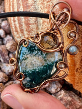 Load image into Gallery viewer, Reserved for Marissa m Ocean jasper with inclusions Wire Wrapped Pendent Necklace