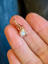 Load image into Gallery viewer, Mini Ethiopian opal fiery wire wrapped pendant necklace