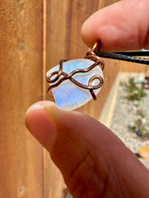 Load image into Gallery viewer, Reserved for Andrea b Moonstone Wire Wrapped Pendent Necklace