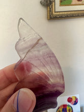 Load image into Gallery viewer, Reserved for Kathy m Rainbow Fluorite Butterfly on stand (discounted due to chip)
