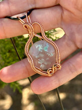 Load image into Gallery viewer, ARTISAN CAB (positive rocks) Confetti Chrysocolla wire wrapped pendant necklace