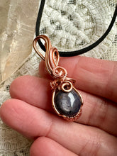 Load image into Gallery viewer, Reserved for Brandi t Star Sapphire Wire Wrapped Pendent Necklace