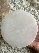 Load image into Gallery viewer, Reserved for Jill d Selenite Cleansing Plate 5”
