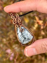 Load image into Gallery viewer, Reserved for cristin s Pinolith Wire wrapped pendant