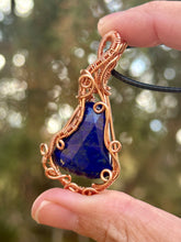 Load image into Gallery viewer, Reserved for Susanna m Faceted Lapis lazuli Wire wrapped pendant