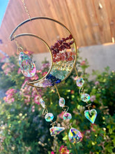 Load image into Gallery viewer, RESERVED FOR NANCY H Chakra Gem moon Suncatcher
