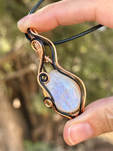 Load image into Gallery viewer, DUO TONED WIRE moonstone Wire wrapped pendant