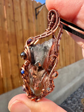 Load image into Gallery viewer, Reserved for Sarah s Super Seven with Gemstone Inclusions Wire Wrapped Pendent Necklace