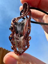 Load image into Gallery viewer, Reserved for Sarah s Super Seven with Gemstone Inclusions Wire Wrapped Pendent Necklace