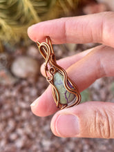 Load image into Gallery viewer, Atlantasite mini wire wrapped pendant necklace