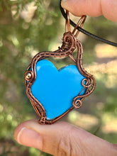 Load image into Gallery viewer, Magnesite with hematite gem accent wire wrapped pendant necklace