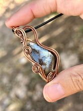 Load image into Gallery viewer, Reserved for Sarah s Australian bouler opal Wire wrapped pendent necklaced