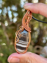 Load image into Gallery viewer, Reserved for Nina b Zebra calcite wire wrapped pendant