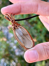 Load image into Gallery viewer, Reserved for Jessica b Purple Flash Labradorite Wire wrapped pendent necklacer