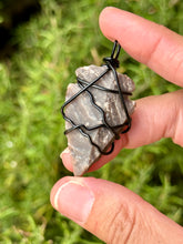 Load image into Gallery viewer, Jasper arrowhead wire wrapped pendant necklace