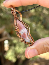 Load image into Gallery viewer, Reserved for ashley k DESIGNER STONE Rose Toned Imperial jasper pendant Wire wrapped pendant