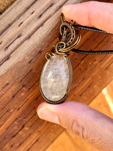 Load image into Gallery viewer, Reserved for Lacey j DESIGNER CAB Faceted golden rutile quartz wire wrapped pendant