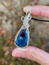 Load image into Gallery viewer, Reserved for YAMILA M Azurite Wire wrapped pendant