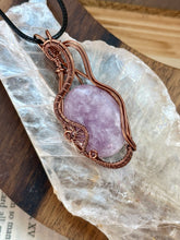 Load image into Gallery viewer, Reserved for Kim w Lepidolite Wire wrapped pendant