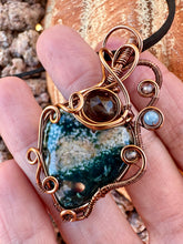 Load image into Gallery viewer, Reserved for Marissa m Ocean jasper with inclusions Wire Wrapped Pendent Necklace