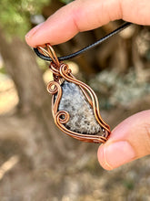 Load image into Gallery viewer, Reserved for Jessica b Fossilized coral Wire wrapped pendent necklace