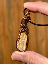 Load image into Gallery viewer, Reserved for Karen l DESIGNER CAB (cab by positive rocks) crazy lace agate Wire wrapped pendant