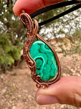 Load image into Gallery viewer, Reserved for Shelby h Malachite Wire Wrapped Pendent Necklace