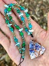 Load image into Gallery viewer, Reserved for ashley d Sodalite with gemstone beading Wire Wrapped Pendent Necklace
