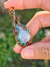 Load image into Gallery viewer, Kammererite with Amethyst Gem Accent wire wrapped pendant necklace
