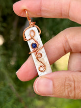 Load image into Gallery viewer, Howlite with lapis lazuli gem accent mini pendant