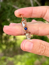 Load image into Gallery viewer, Grey aura quartz with lapis lazuli gem accent mini pendant